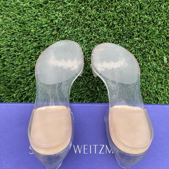 Stuart Weitzman Clear Sandals With Rhinestones size 8 - Picture 2 of 6